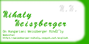 mihaly weiszberger business card